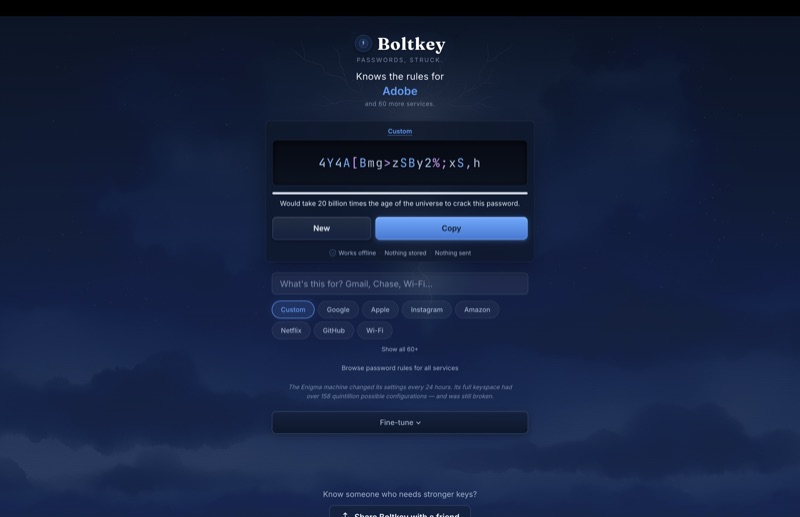 Boltkey app