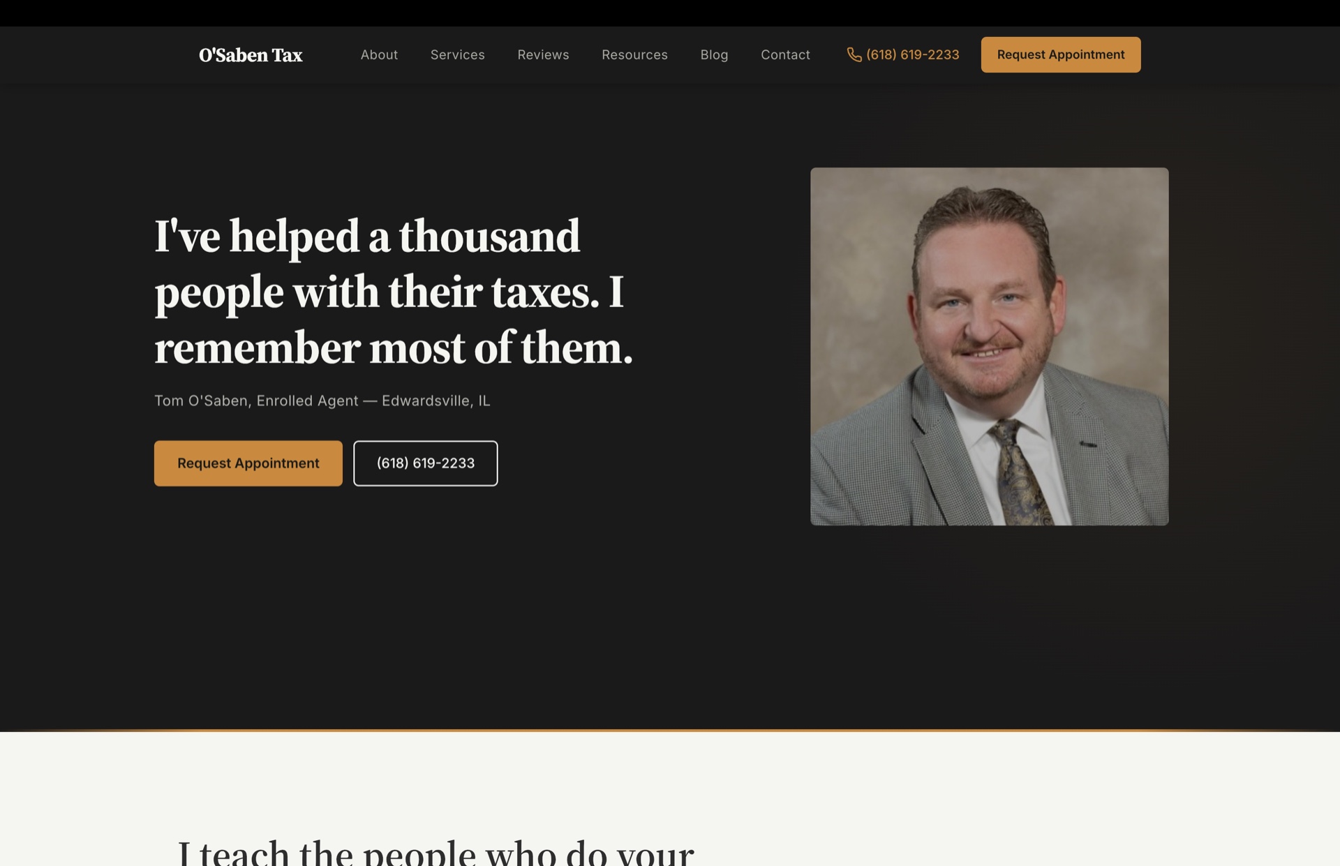 O'Saben Tax website